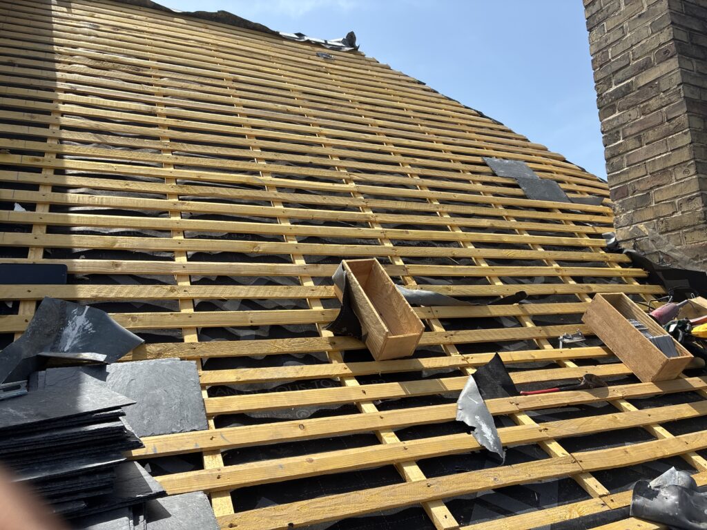 Rénovation de toiture en cours